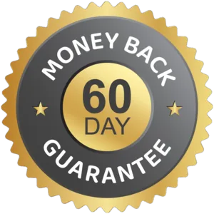 60-day money-back guarantee seal